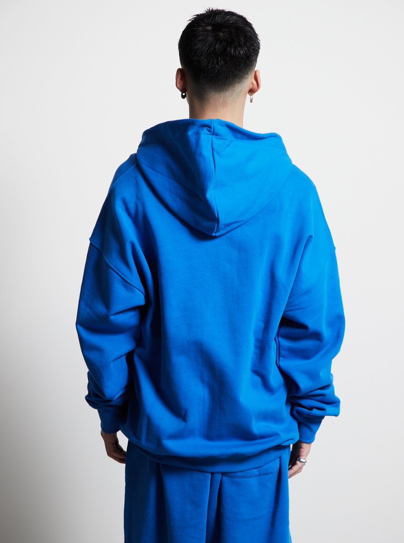 FELPA ALL ZIP CON STAMPA PUFFY SUL DAVANTI-BLUE